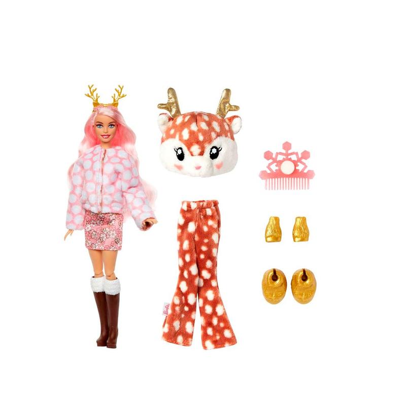 Barbie Cutie Reveal 10 Surpresas Inverno Cervo Veado HJL61 Mattel